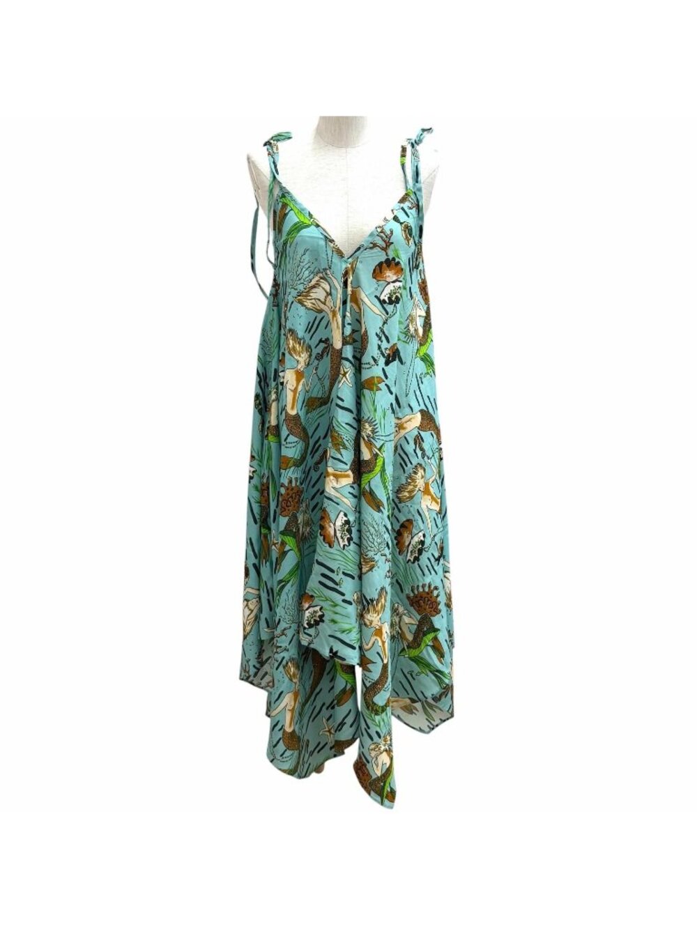 Loewe Paula's Ibiza's Ibiza Mermaid Print Cami Dress Green